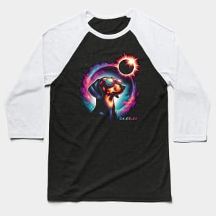 Celestial Dachshund Eclipse: Trendy Tee for Wiener Dog Enthusiasts Baseball T-Shirt